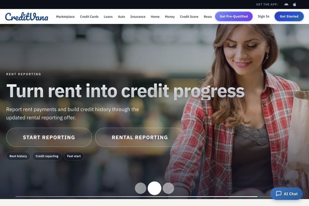 CreditVana website preview